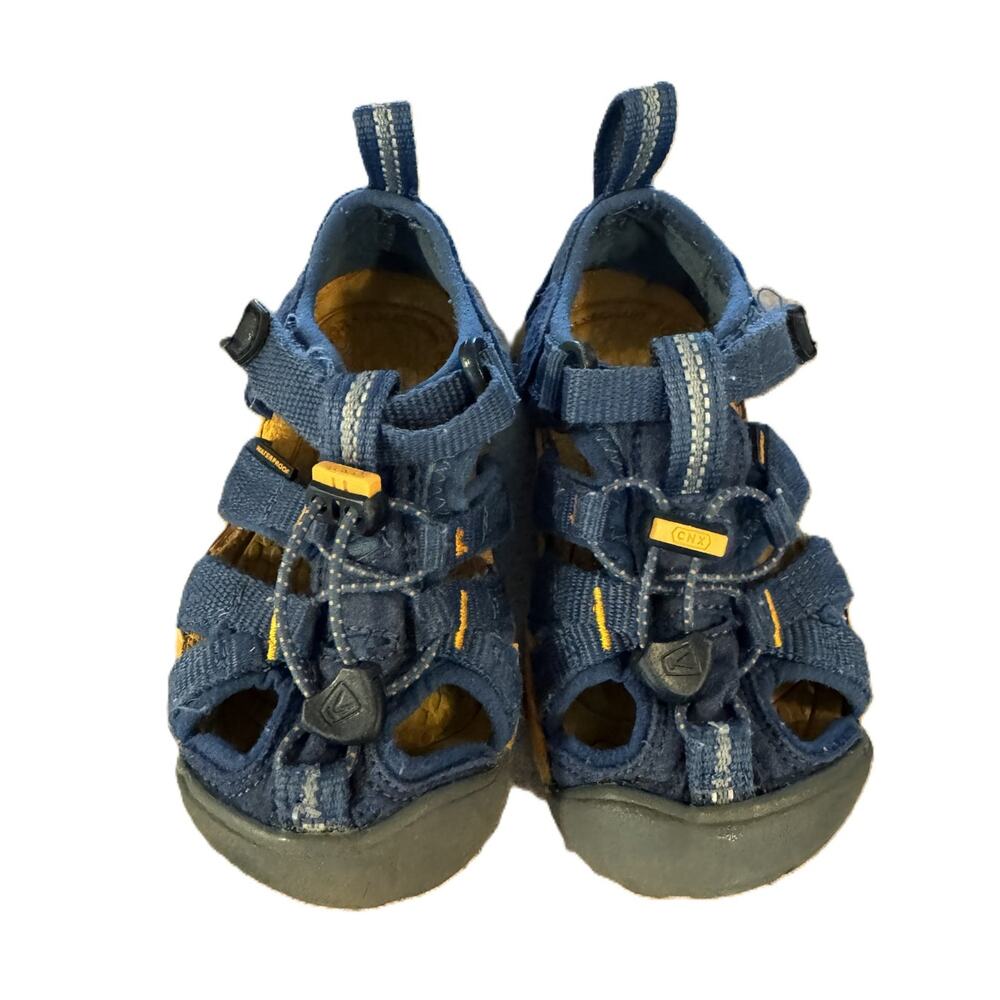 KEEN Newport H2 Toddler Sandals Size 6 Navy Yellow Waterproof Hiking Shoes